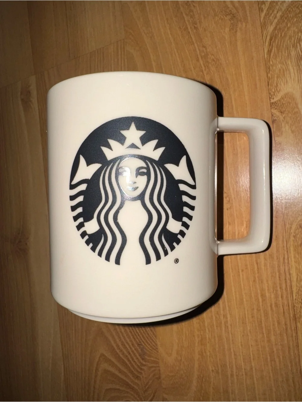 Starbucks Cream Ceramic Mug with Black Siren Logo